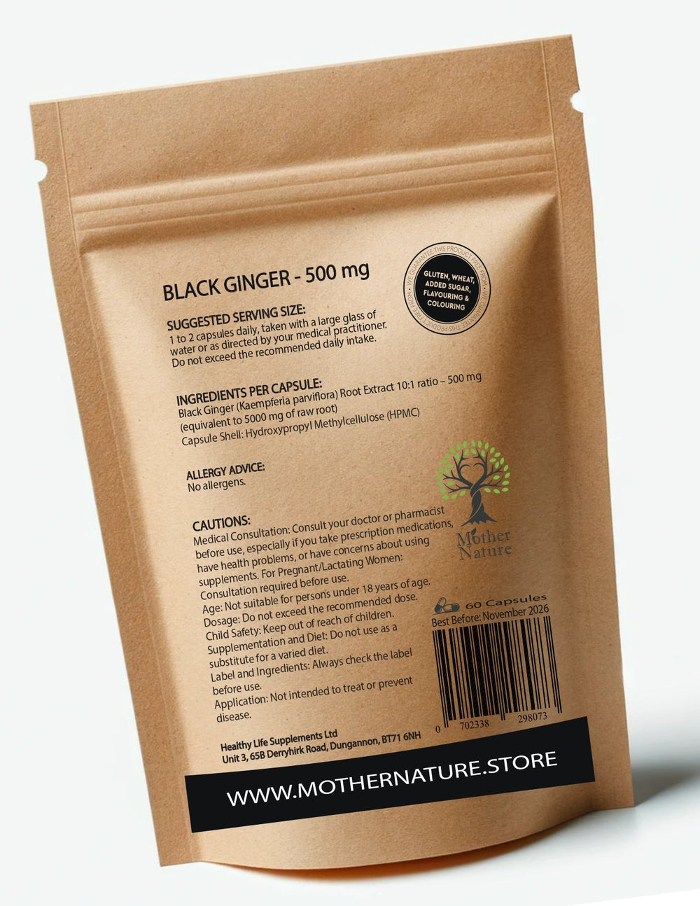 Black Ginger Capsules 500mg Clean Natural Ginger Powder Eco - friendly Best Vegan Supplements Plant - based Holistic Health - MOTHER NATURE SUPPLEMENTSBlack Ginger Capsules 500mg Clean Natural Ginger Powder Eco - friendly Best Vegan Supplements Plant - based Holistic HealthDiet Supplementss