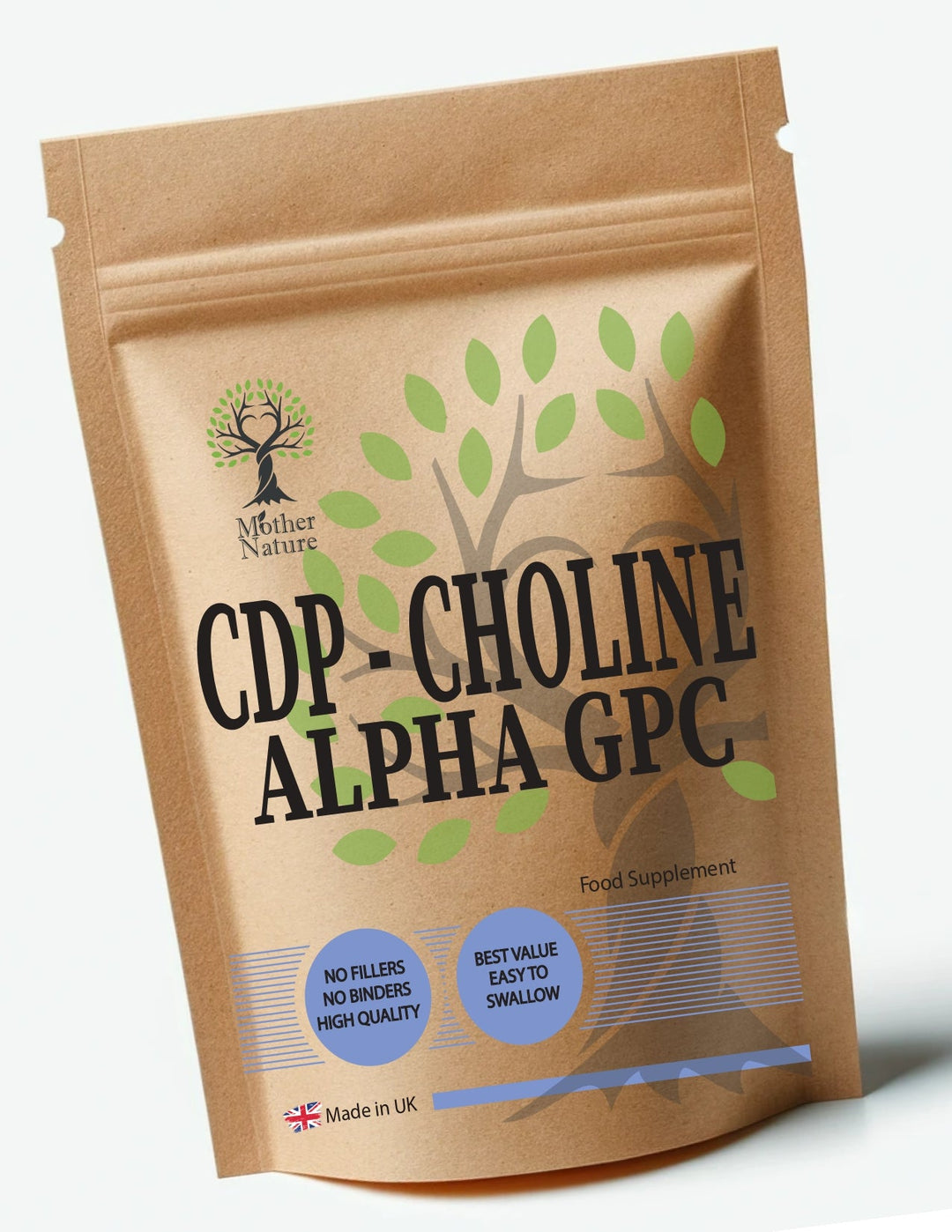 CDP Choline Citicoline Alpha GPC Capsules 600mg Natural Citicoline Powder Supplement Vegan - MOTHER NATURE SUPPLEMENTSCDP Choline Citicoline Alpha GPC Capsules 600mg Natural Citicoline Powder Supplement VeganDiet Supplementss