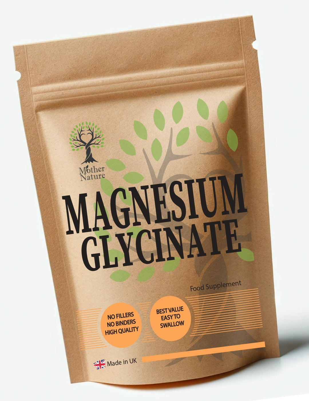 Magnesium Glycinate Capsules 650mg Clean Magnesium Eco - friendly Vegan Supplements - MOTHER NATURE SUPPLEMENTSMagnesium Glycinate Capsules 650mg Clean Magnesium Eco - friendly Vegan SupplementsDiet Supplementss