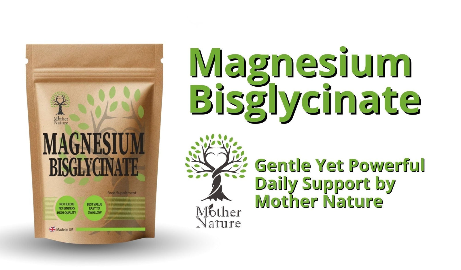 Magnesium Bisglycinate: Gentle Yet Powerful Daily Support by Mother Nature - MOTHER NATURE SUPPLEMENTS