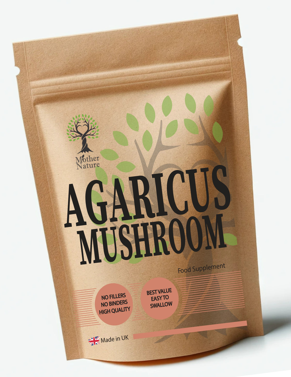Agaricus Blazei Mushroom 500 mg - bottle front