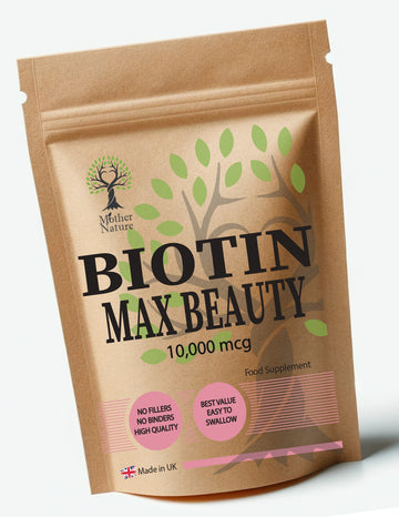 BIOTIN Hair Nails Growth Supplement BIOTIN 10,000mcg Max Strength Vegan Supplemnts