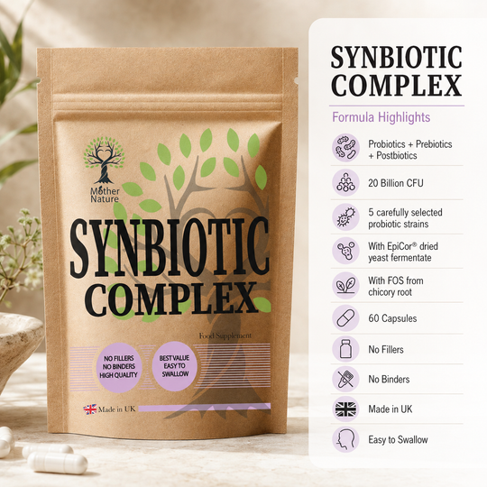 Synbiotic Complex – Advanced Probiotics, Prebiotics & Postbiotics for Gut Health – Mother Nature