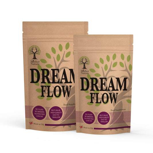 Dream Flow Capsules 600mg Best Natural Sleep Support UK Supplement Vegan