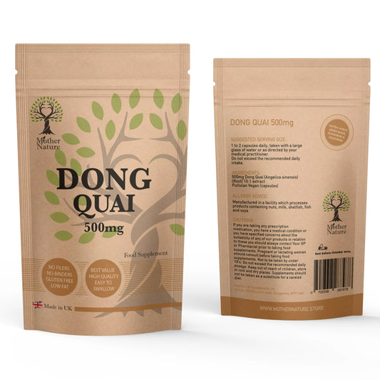 Dong Quai Capsules 500mg Clean Natural Dong Quai Powder Vegan Supplements