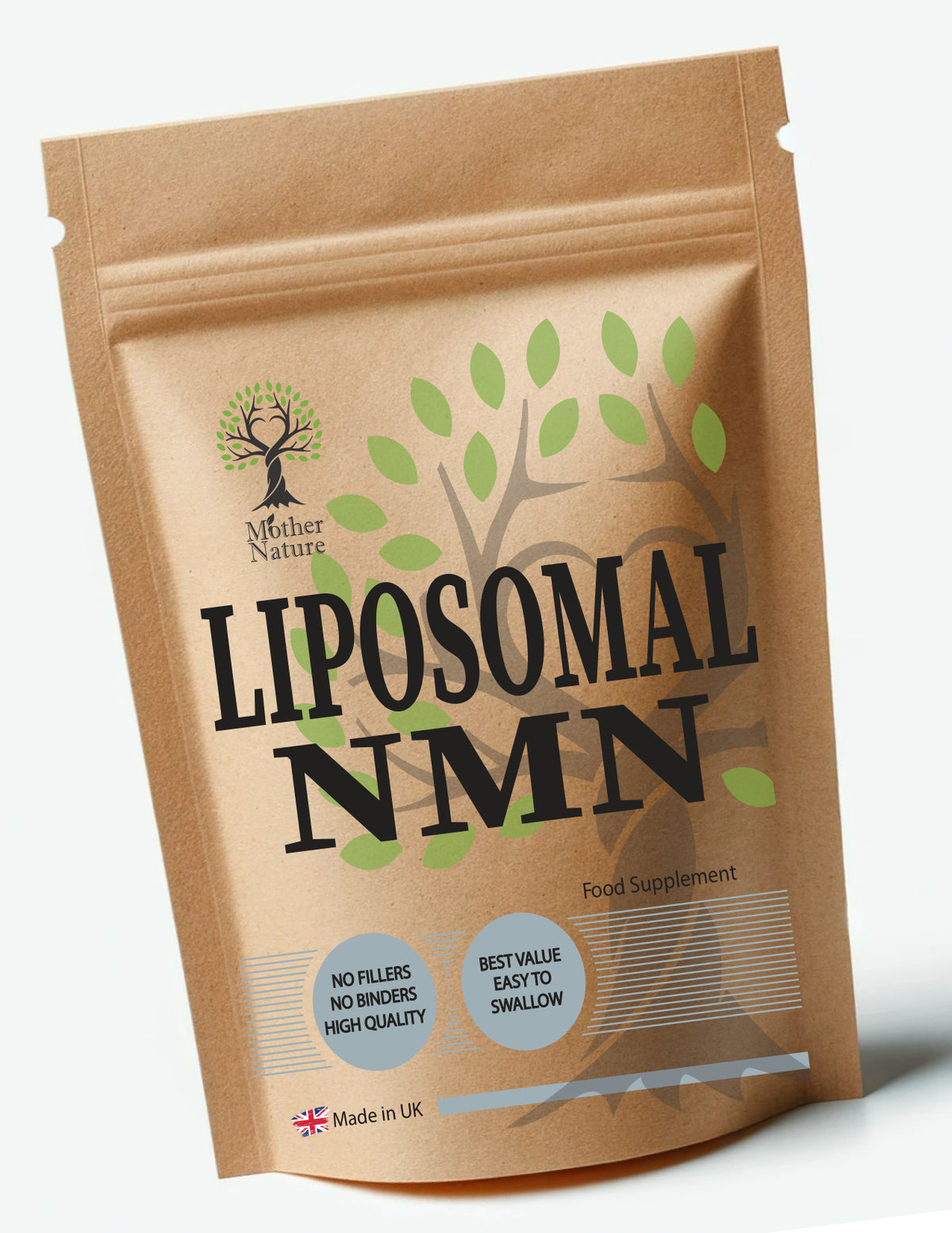 Liposomal NMN 500mg – Vegan Capsules | Mother Nature - bottle front
