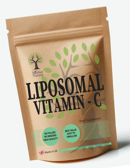 Liposomal Vitamin C 1000 mg per serving – Clean Vegan Supplements - Mother Nature - bottle front