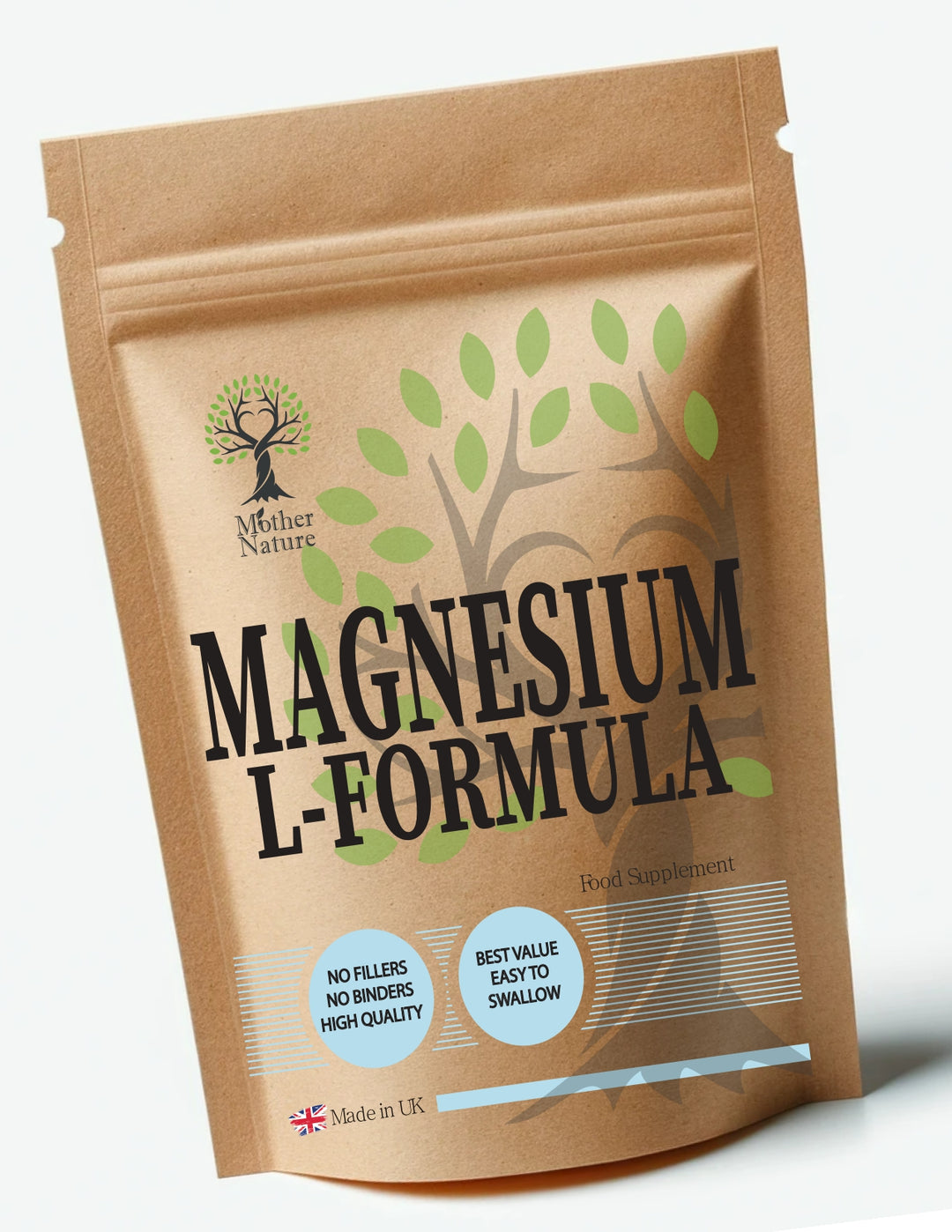Magnesium L- Formula Capsules 500 mg – Vegan Mineral Supplement – Mother Nature - MOTHER NATURE SUPPLEMENTS