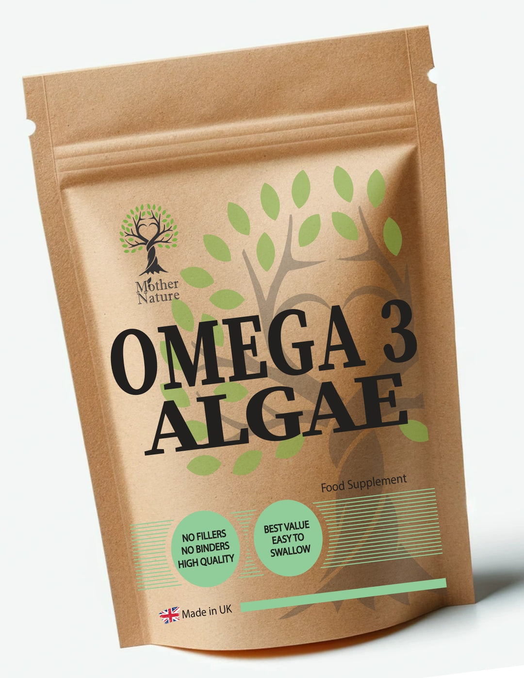 Omega 3 Algae 500 mg - bottle front
