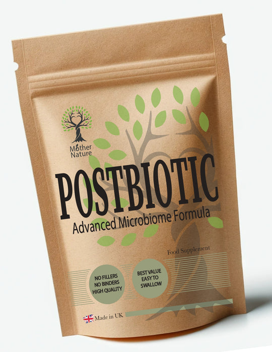 Postbiotics Capsules 500mg Advanced Formula Gut Health Kosher, Halal, Vegan – Mother Nature