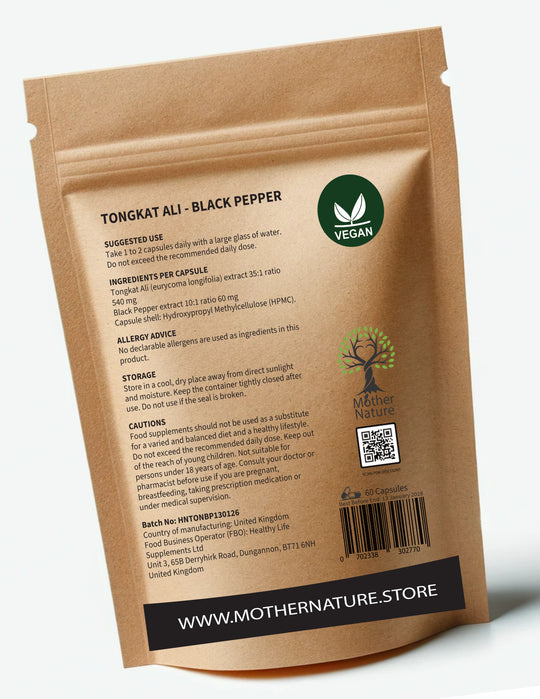Tongkat Ali And Black Pepper - bottle back