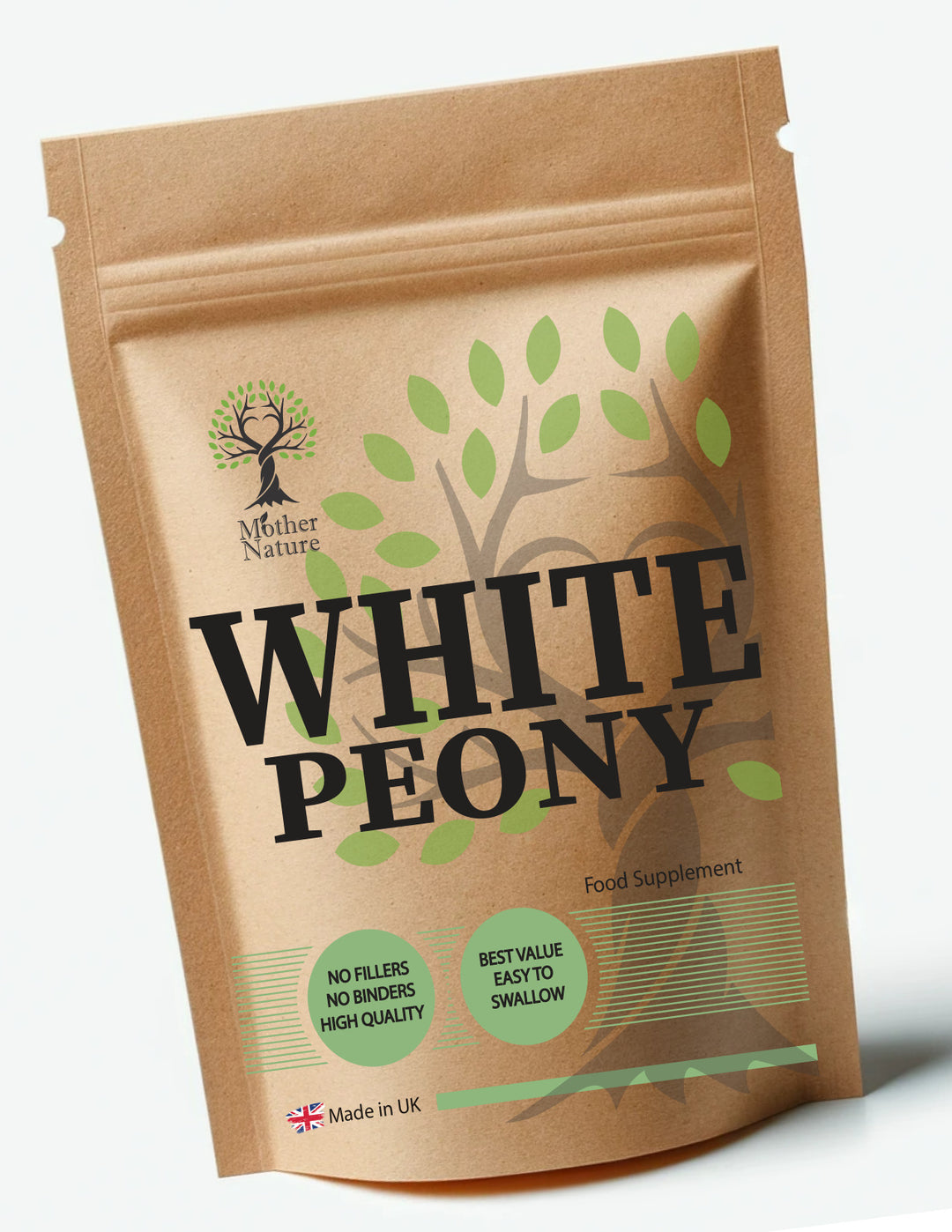 White Peony Root Extract 500 mg - bottle front