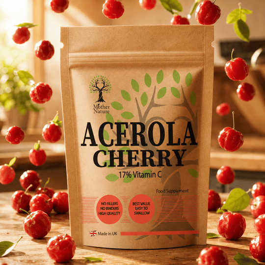 Acerola Cherry Capsules 500 mg – Clean Vegan Supplements - Mother Nature - MOTHER NATURE SUPPLEMENTSAcerola Cherry Capsules 500 mg – Clean Vegan Supplements - Mother NatureDiet Supplements