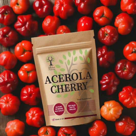 Acerola Cherry Capsules 600mg High Strength Acerola Cherry Powder Natural Supplement - MOTHER NATURE SUPPLEMENTSAcerola Cherry Capsules 600mg High Strength Acerola Cherry Powder Natural Supplement