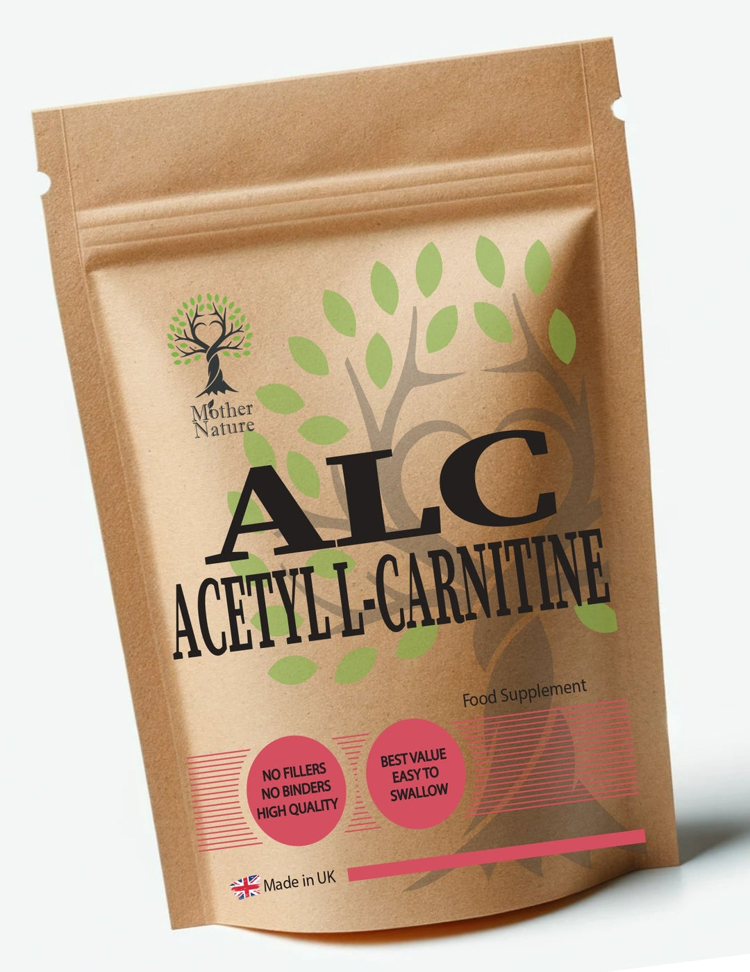 Acetyl L-Carnitine 500 mg ALCAR Amino Acid Supplement Vegan Capsul MOTHER NATURE SUPPLEMENTS Acetyl L-Carnitine 500 mg ALCAR Amino Acid Supplement Vegan Capsul MOTHER NATURE SUPPLEMENTS