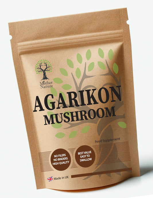 Agarikon Mushroom 500mg High Potency Clean Natural Agarikon Capsules Eco - friendly Best Vegan Supplements Plant - based Holistic Health - MOTHER NATURE SUPPLEMENTSAgarikon Mushroom 500mg High Potency Clean Natural Agarikon Capsules Eco - friendly Best Vegan Supplements Plant - based Holistic Health