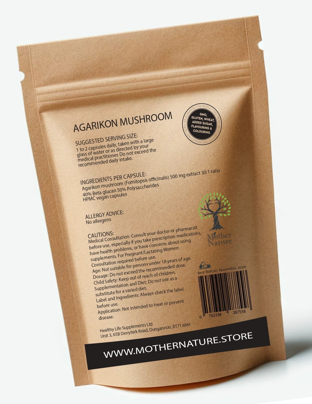 Agarikon Mushroom 500mg High Potency Clean Natural Agarikon Capsules Eco - friendly Best Vegan Supplements Plant - based Holistic Health - MOTHER NATURE SUPPLEMENTSAgarikon Mushroom 500mg High Potency Clean Natural Agarikon Capsules Eco - friendly Best Vegan Supplements Plant - based Holistic HealthDiet Supplementss