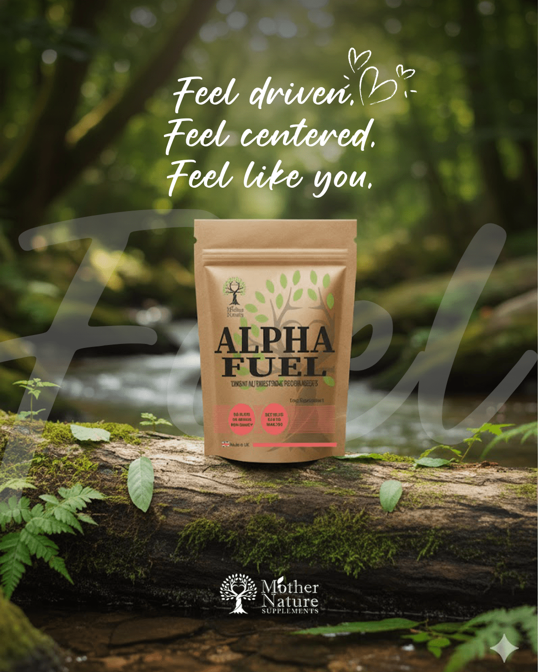 Alpha Fuel Herbal Blend – Vegan Capsules – Tongkat - Ali, Ajuga Turkestanica & Fadogia Agrestis – Plant - Based Supplement – Mother Nature - MOTHER NATURE SUPPLEMENTSAlpha Fuel Herbal Blend – Vegan Capsules – Tongkat - Ali, Ajuga Turkestanica & Fadogia Agrestis – Plant - Based Supplement – Mother NatureDiet Supplementss