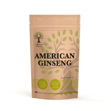 American Ginseng Capsules 500mg Natural Vegan Supplement Ginseng Powder - MOTHER NATURE SUPPLEMENTSAmerican Ginseng Capsules 500mg Natural Vegan Supplement Ginseng Powder