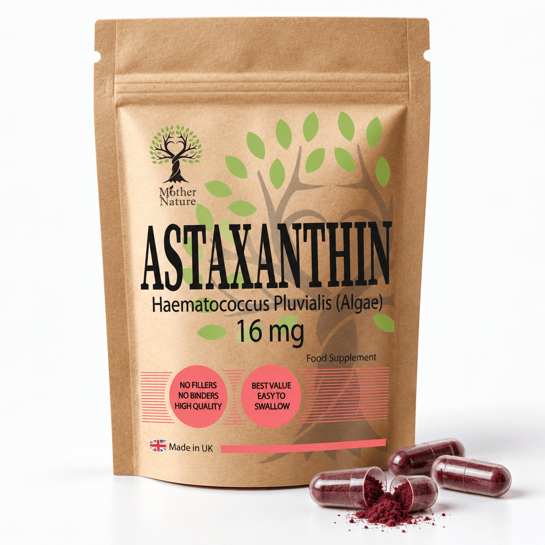 Astaxanthin 16mg – Vegan Algae Capsules | Mother Nature - MOTHER NATURE SUPPLEMENTSAstaxanthin 16mg – Vegan Algae Capsules | Mother NatureDiet Supplements
