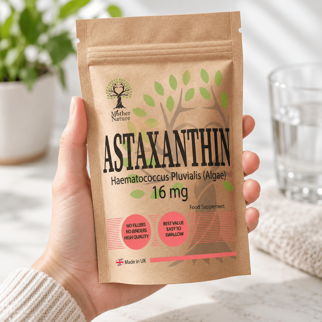 Astaxanthin 16mg – Vegan Algae Capsules | Mother Nature - MOTHER NATURE SUPPLEMENTSAstaxanthin 16mg – Vegan Algae Capsules | Mother NatureDiet Supplements