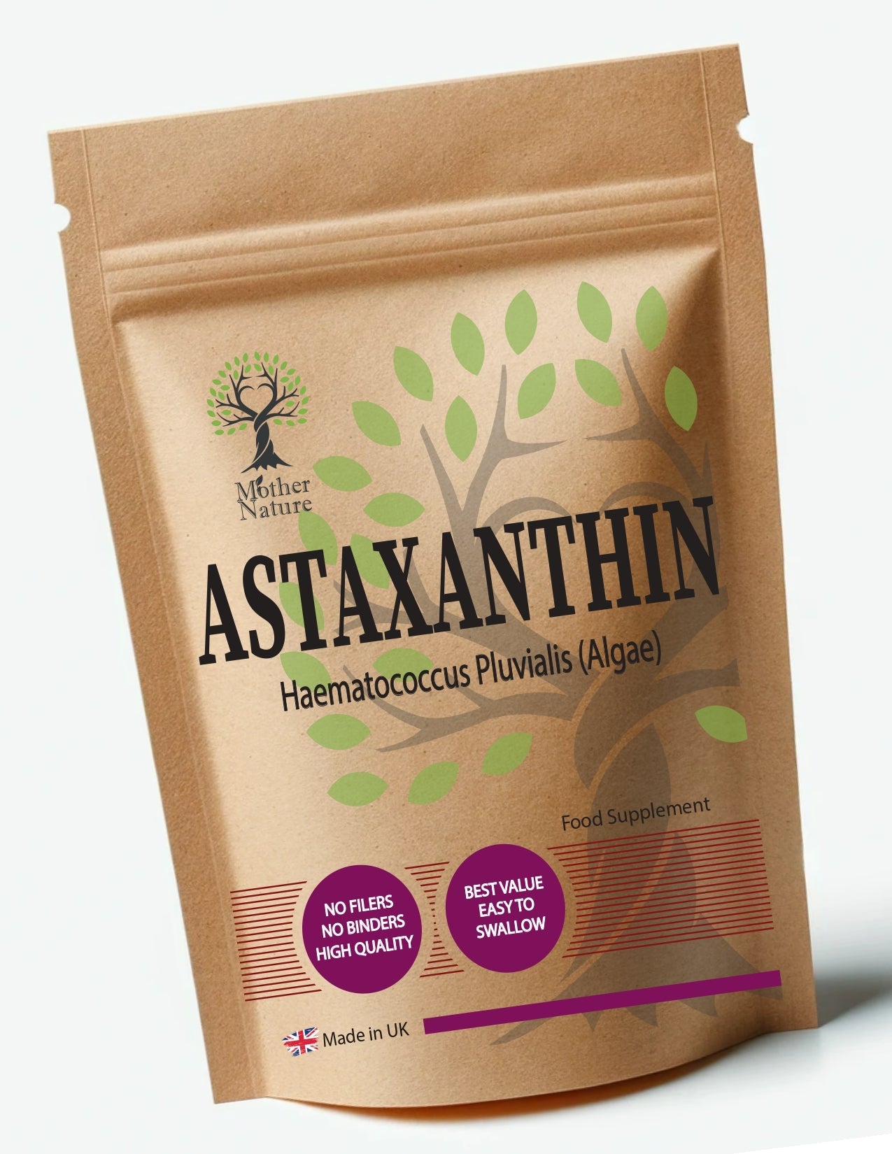 Astaxanthin Capsules 16mg Natural Astaxanthin Powder Number One UK Supplement - MOTHER NATURE SUPPLEMENTSAstaxanthin Capsules 16mg Natural Astaxanthin Powder Number One UK Supplement