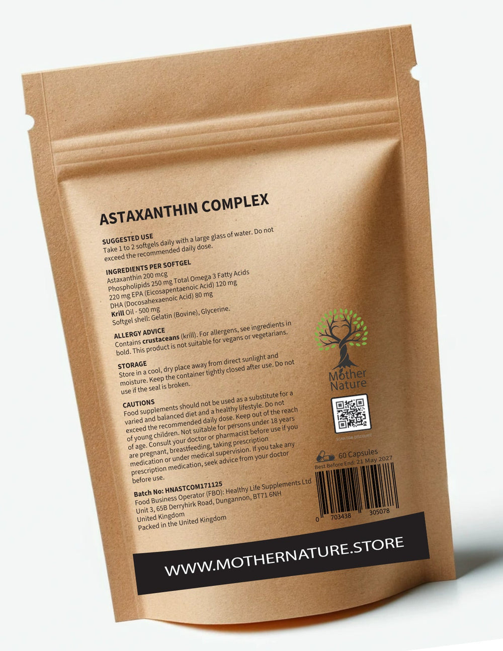 Astaxanthin & Krill Oil Complex 500mg – Omega 3 Softgels | Mother Nature - MOTHER NATURE SUPPLEMENTSAstaxanthin & Krill Oil Complex 500mg – Omega 3 Softgels | Mother NatureDiet Supplements