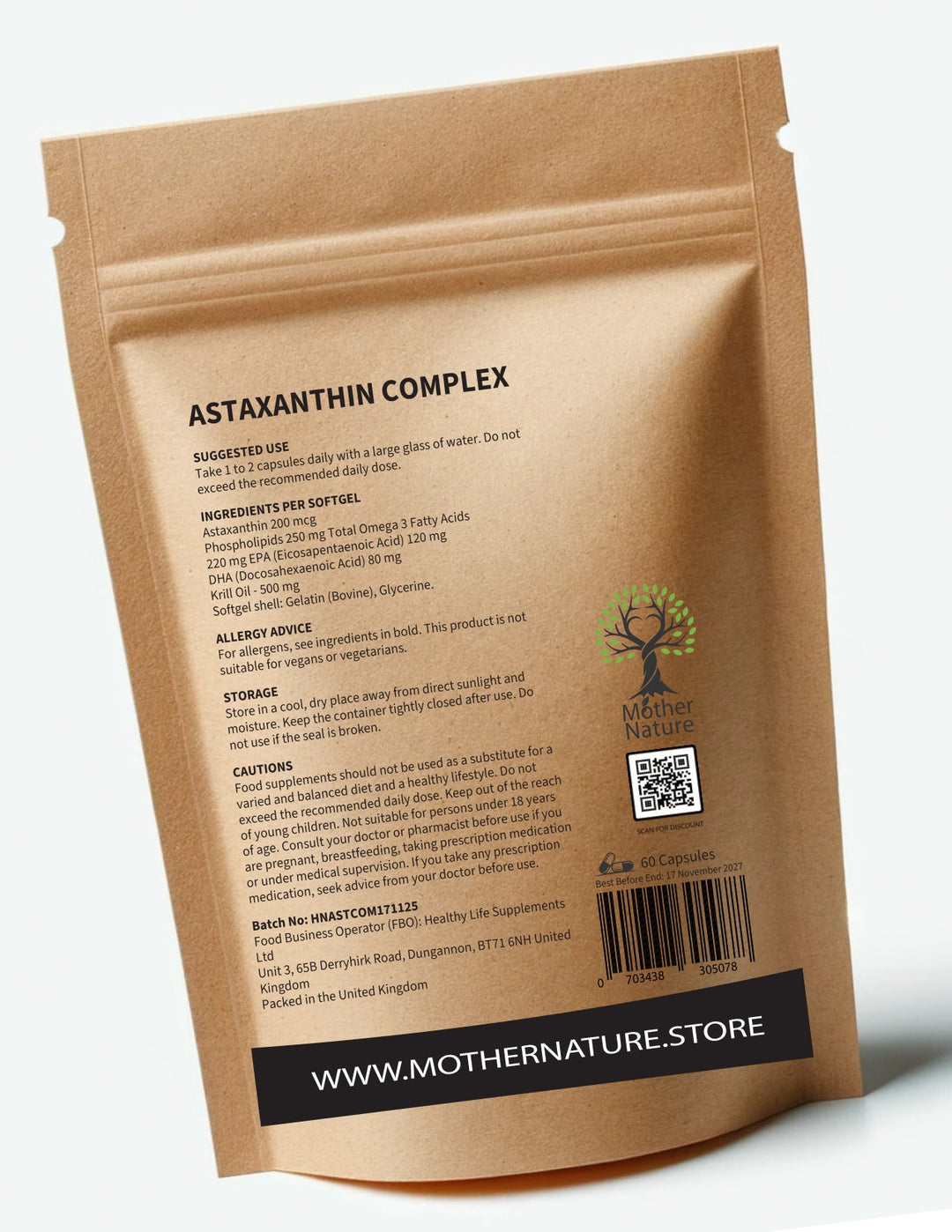 Astaxanthin & Krill Oil Complex 500mg – Omega 3 Softgels | Mother Nature - MOTHER NATURE SUPPLEMENTSAstaxanthin & Krill Oil Complex 500mg – Omega 3 Softgels | Mother NatureDiet Supplements