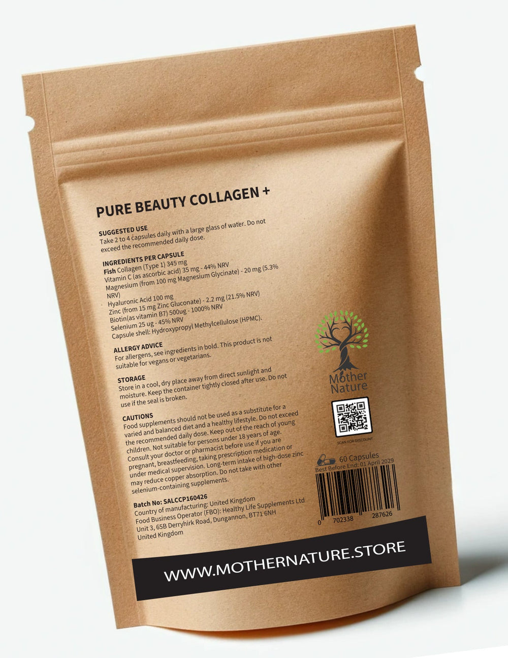 Beauty Collagen+ 650mg – Biotin, Hyaluronic Acid & Vitamin C | Mother Nature - MOTHER NATURE SUPPLEMENTSBeauty Collagen+ 650mg – Biotin, Hyaluronic Acid & Vitamin C | Mother NatureDiet Supplements