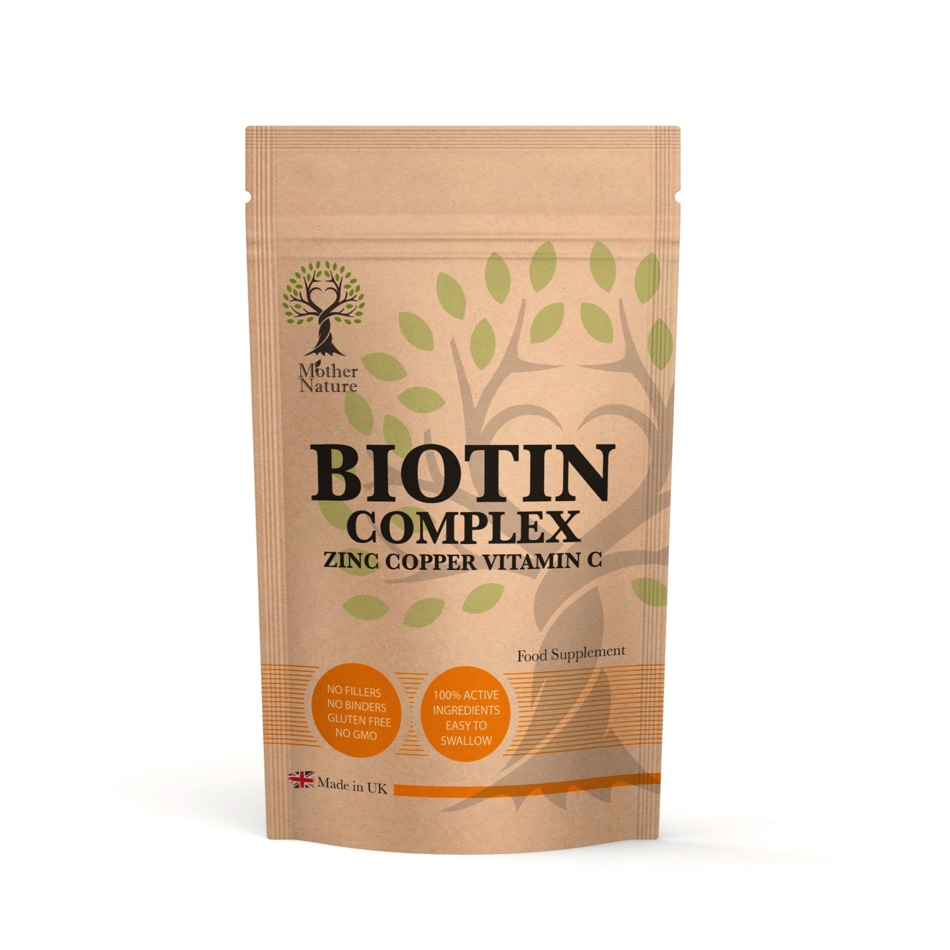 BIOTIN COMPLEX Hair Growth Supplement BIOTIN 10,000mcg Zinc Copper Vitamin C - MOTHER NATURE SUPPLEMENTSBIOTIN COMPLEX Hair Growth Supplement BIOTIN 10,000mcg Zinc Copper Vitamin C