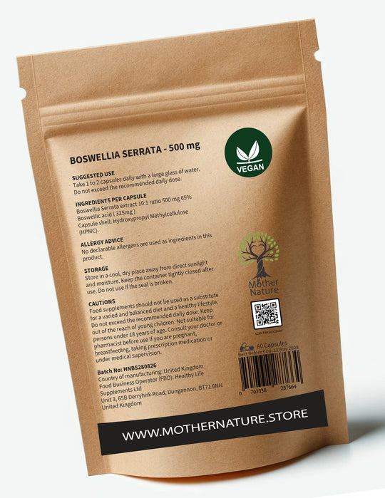 Boswellia Capsules 500 mg – Clean Vegan Supplements - Mother Nature - MOTHER NATURE SUPPLEMENTSBoswellia Capsules 500 mg – Clean Vegan Supplements - Mother NatureDiet Supplements