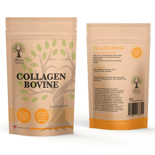 Bovine Collagen Capsules 600mg Bovine Collagen Peptides Natural Supplements - MOTHER NATURE SUPPLEMENTSBovine Collagen Capsules 600mg Bovine Collagen Peptides Natural Supplements