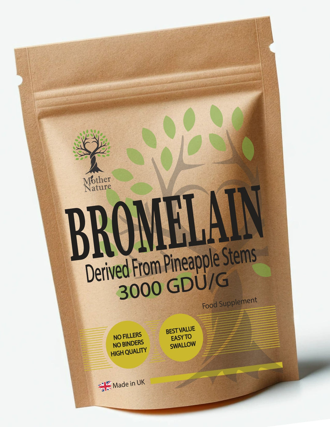 Bromelain 500 mg – Mother Nature - MOTHER NATURE SUPPLEMENTSBromelain 500 mg – Mother NatureDiet Supplements