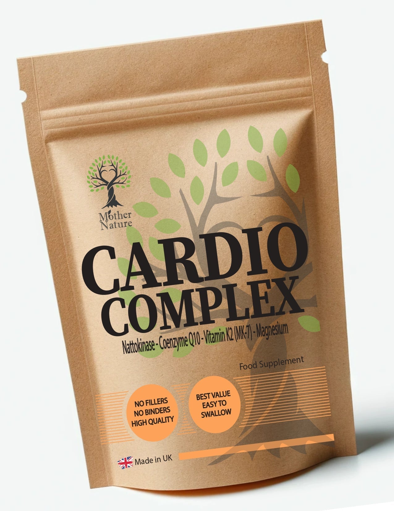 Cardio Complex Nattokinase Capsules 6000FU Co Enzyme Q10 Vitamin K2 200mcg Clean Natural Eco - friendly Best Vegan Supplements Plant - based - MOTHER NATURE SUPPLEMENTSCardio Complex Nattokinase Capsules 6000FU Co Enzyme Q10 Vitamin K2 200mcg Clean Natural Eco - friendly Best Vegan Supplements Plant - basedDiet Supplementss