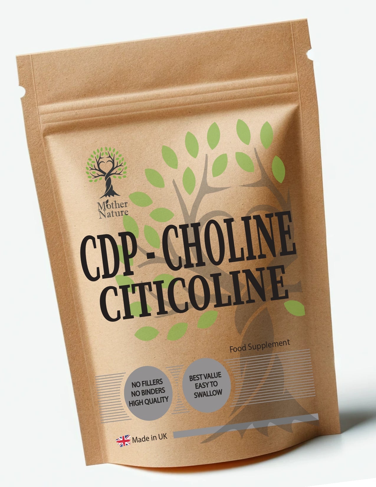 CDP Choline Citicoline 500mg Capsules Natural Citicoline Powder Supplement Vegan - MOTHER NATURE SUPPLEMENTSCDP Choline Citicoline 500mg Capsules Natural Citicoline Powder Supplement VeganDiet Supplementss