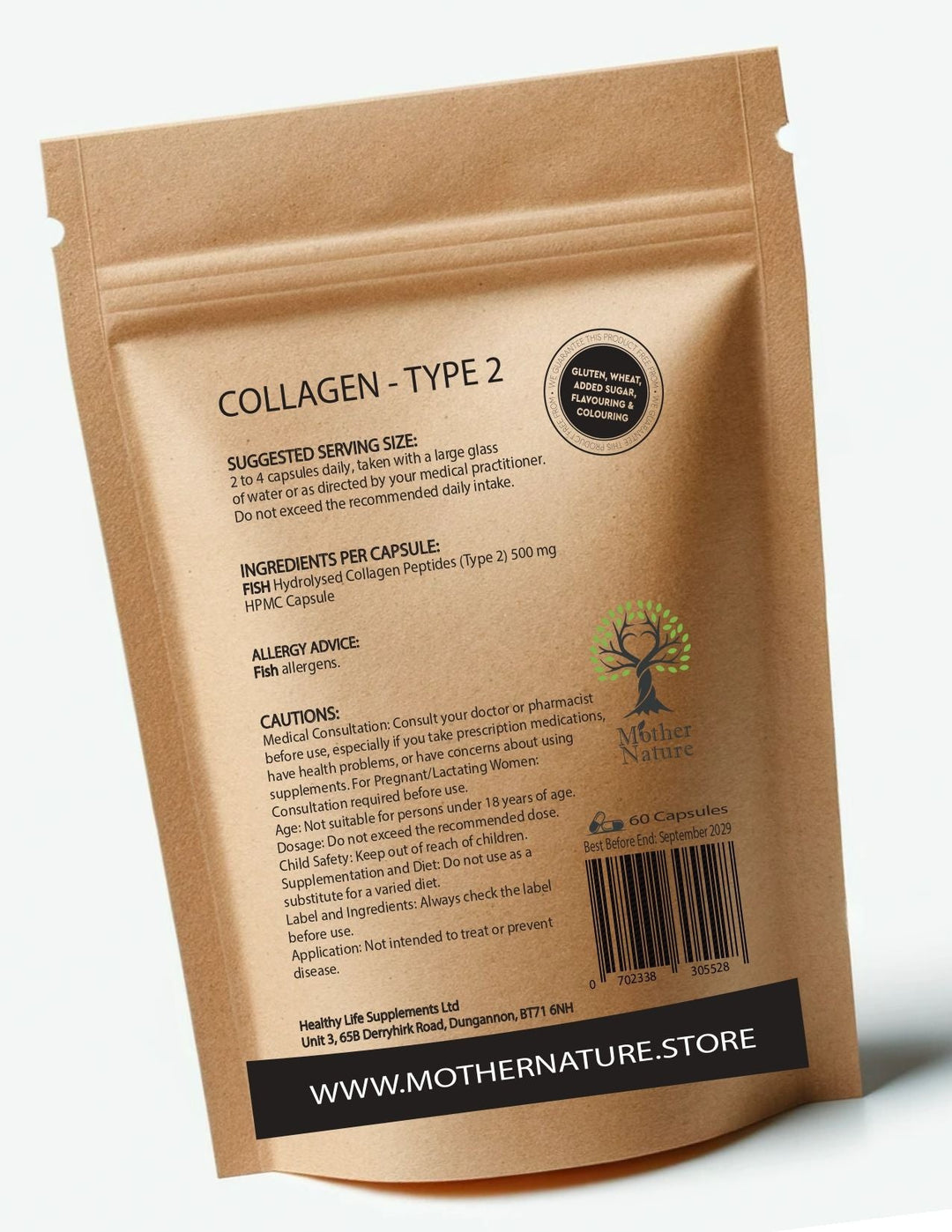 Collagen Capsules Collagen Type I - 500 mg – Mother Nature - MOTHER NATURE SUPPLEMENTSCollagen Capsules Collagen Type I - 500 mg – Mother NatureDiet Supplementss