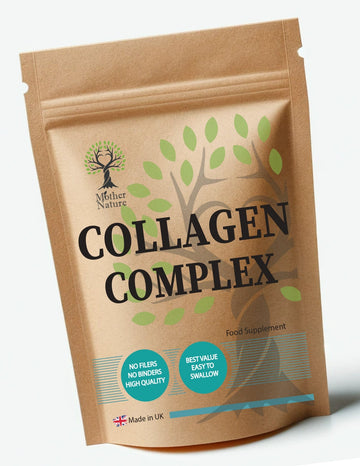 Collagen Complex 600mg Hydrolysed Marine Collagen Type I - II - III Collagen Capsules Natural Supplements - MOTHER NATURE SUPPLEMENTSCollagen Complex 600mg Hydrolysed Marine Collagen Type I - II - III Collagen Capsules Natural Supplements