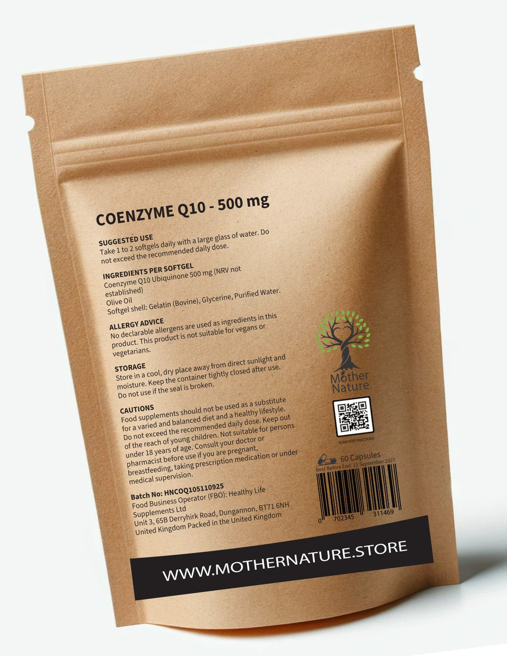 CoQ10 500mg – Fermented Ubiquinone Softgels Coenzyme Q10 Supplements| Mother Nature - MOTHER NATURE SUPPLEMENTSCoQ10 500mg – Fermented Ubiquinone Softgels Coenzyme Q10 Supplements| Mother NatureDiet Supplements
