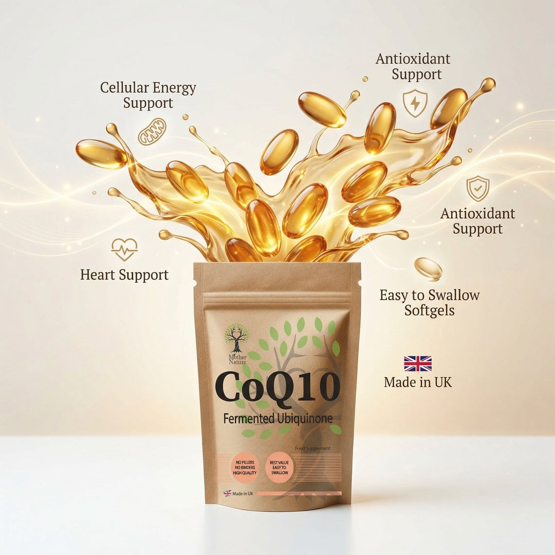 CoQ10 500mg High Absorption Natural Fermented Coenzyme Q10 Ubiquinone Softgels – Mother Nature - MOTHER NATURE SUPPLEMENTSCoQ10 500mg High Absorption Natural Fermented Coenzyme Q10 Ubiquinone Softgels – Mother NatureDiet Supplementss