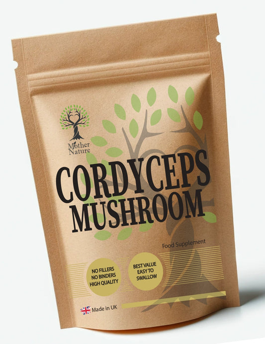 Cordyceps Sinensis 550mg Capsules Natural Mushroom Powder Cordyceps Supplement - MOTHER NATURE SUPPLEMENTSCordyceps Sinensis 550mg Capsules Natural Mushroom Powder Cordyceps SupplementDiet Supplementss