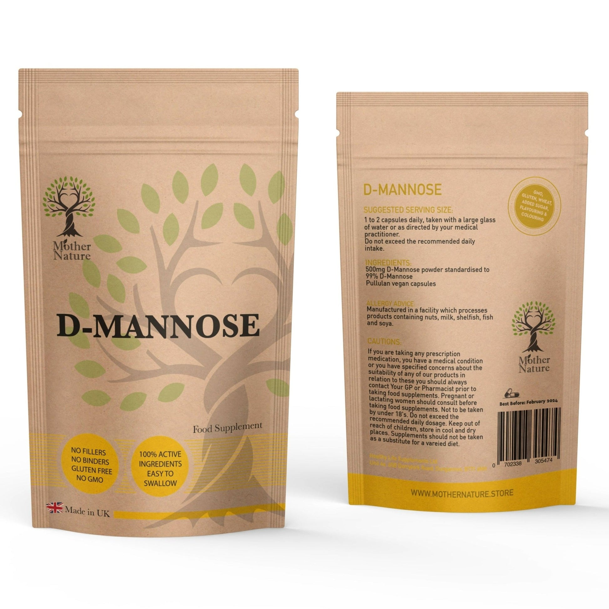 D - mannose Capsules 500mg Supports Healthy Urinary Tract, Cystitis Relief, UTI - MOTHER NATURE SUPPLEMENTSD - mannose Capsules 500mg Supports Healthy Urinary Tract, Cystitis Relief, UTI