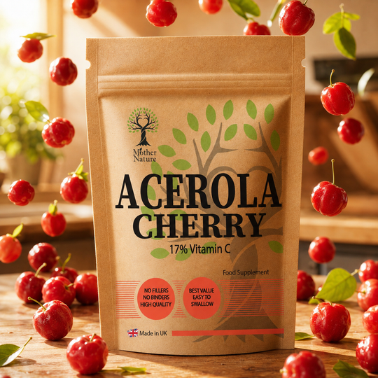 Acerola Cherry Capsules 500 mg – Clean Vegan Supplements - Mother Nature