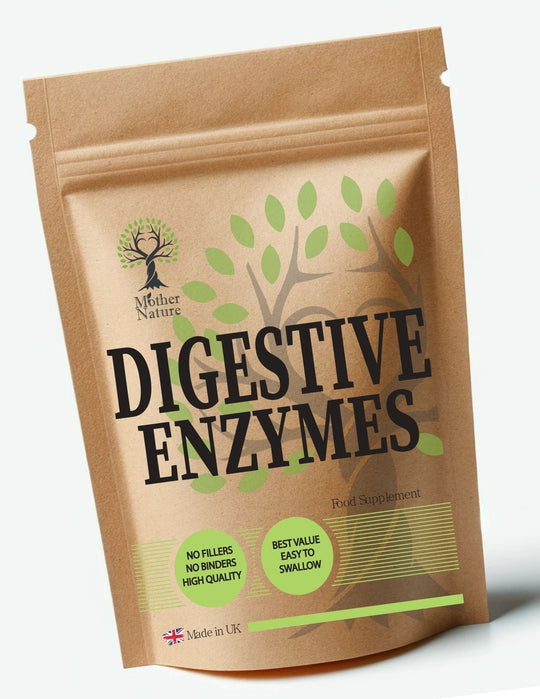 Digestive Enzymes 500mg – Gut Health & Bloating Relief – Vegan Digestive Support Capsules 500 mg – Mother Nature - MOTHER NATURE SUPPLEMENTSDigestive Enzymes 500mg – Gut Health & Bloating Relief – Vegan Digestive Support Capsules 500 mg – Mother NatureDiet Supplementss
