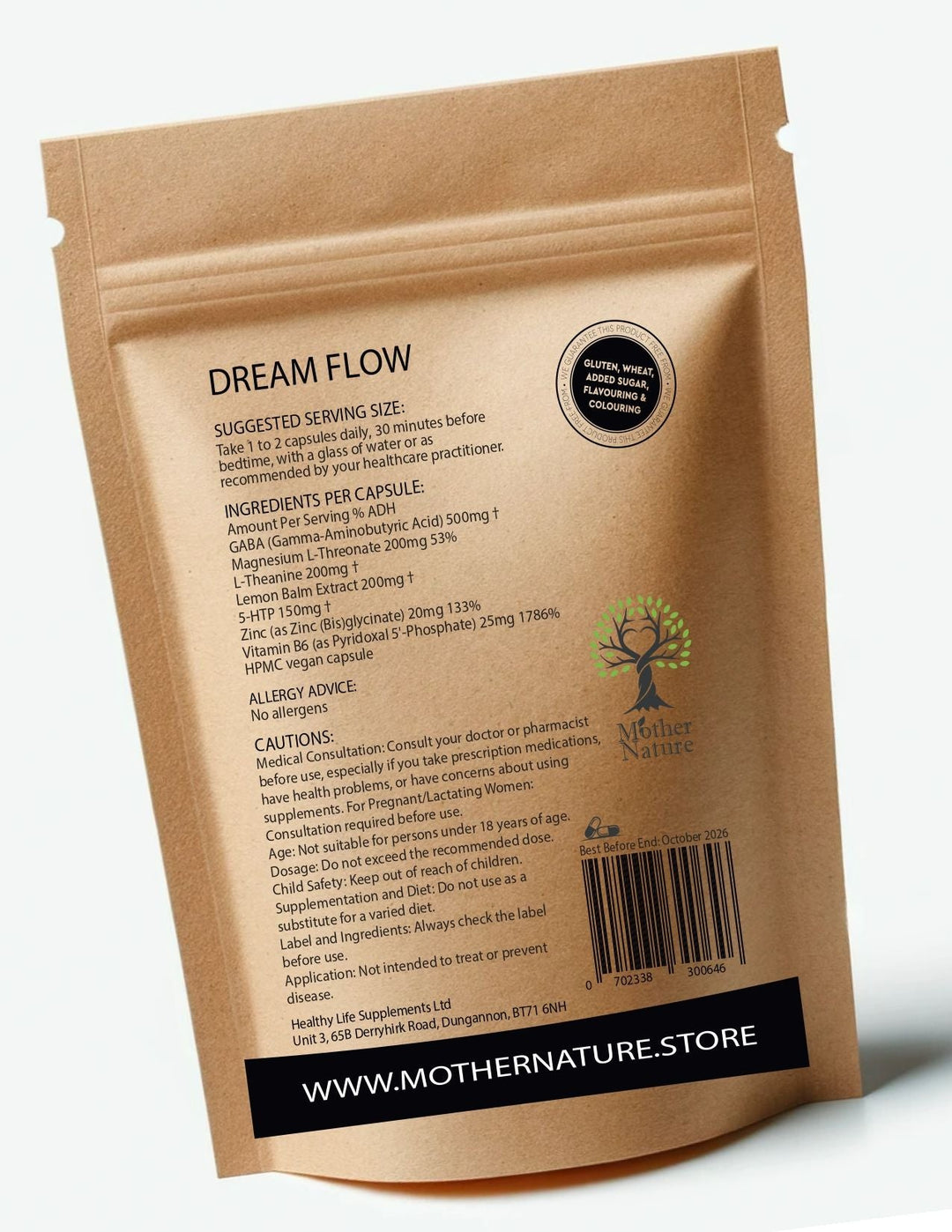 Dream Flow Complex 600 mg – Mother Nature - MOTHER NATURE SUPPLEMENTSDream Flow Complex 600 mg – Mother NatureDiet Supplementss