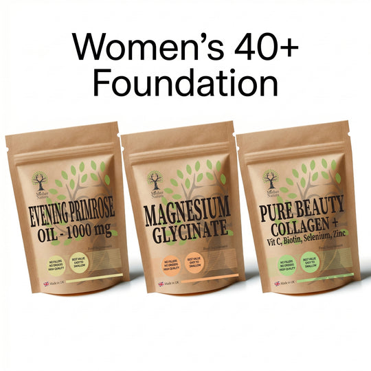 Women's 40+ Foundation Stack – Evening Primrose, Collagen+ & Magnesium – Mother Nature