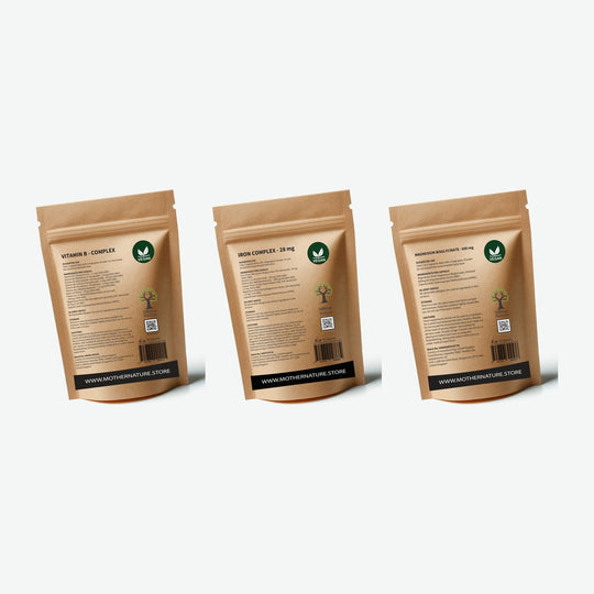 Energy & Vitality Stack – Vitamin B Complex, Iron & Magnesium – Mother Nature - MOTHER NATURE SUPPLEMENTSEnergy & Vitality Stack – Vitamin B Complex, Iron & Magnesium – Mother NatureDiet Supplements