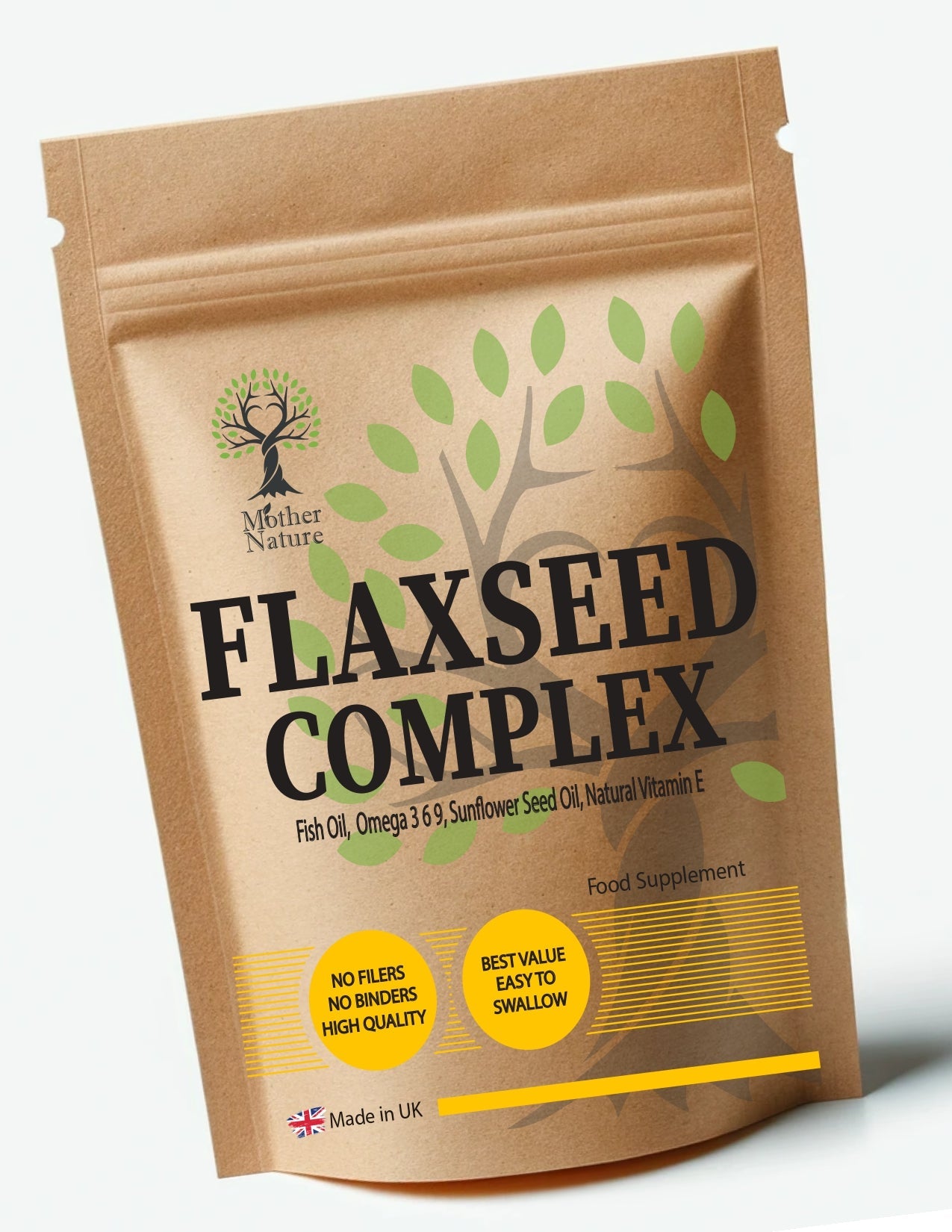 Flaxseed Oil Capsules 1000mg Flaxseed Oil Complex Omega 3 6 9 Fish Oil softgels Vitamin E Supplements - MOTHER NATURE SUPPLEMENTSFlaxseed Oil Capsules 1000mg Flaxseed Oil Complex Omega 3 6 9 Fish Oil softgels Vitamin E SupplementsDiet Supplementss