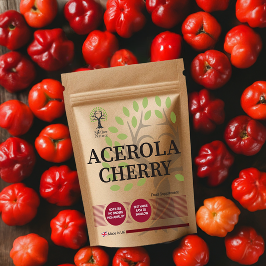 Acerola Cherry Capsules 600mg High Strength Acerola Cherry Powder Natural Supplement