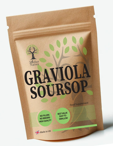 Graviola Capsules 500mg Natural Graviola Soursop Fruit Extract Clean Vegan Supplements - MOTHER NATURE SUPPLEMENTSGraviola Capsules 500mg Natural Graviola Soursop Fruit Extract Clean Vegan SupplementsDiet Supplementss