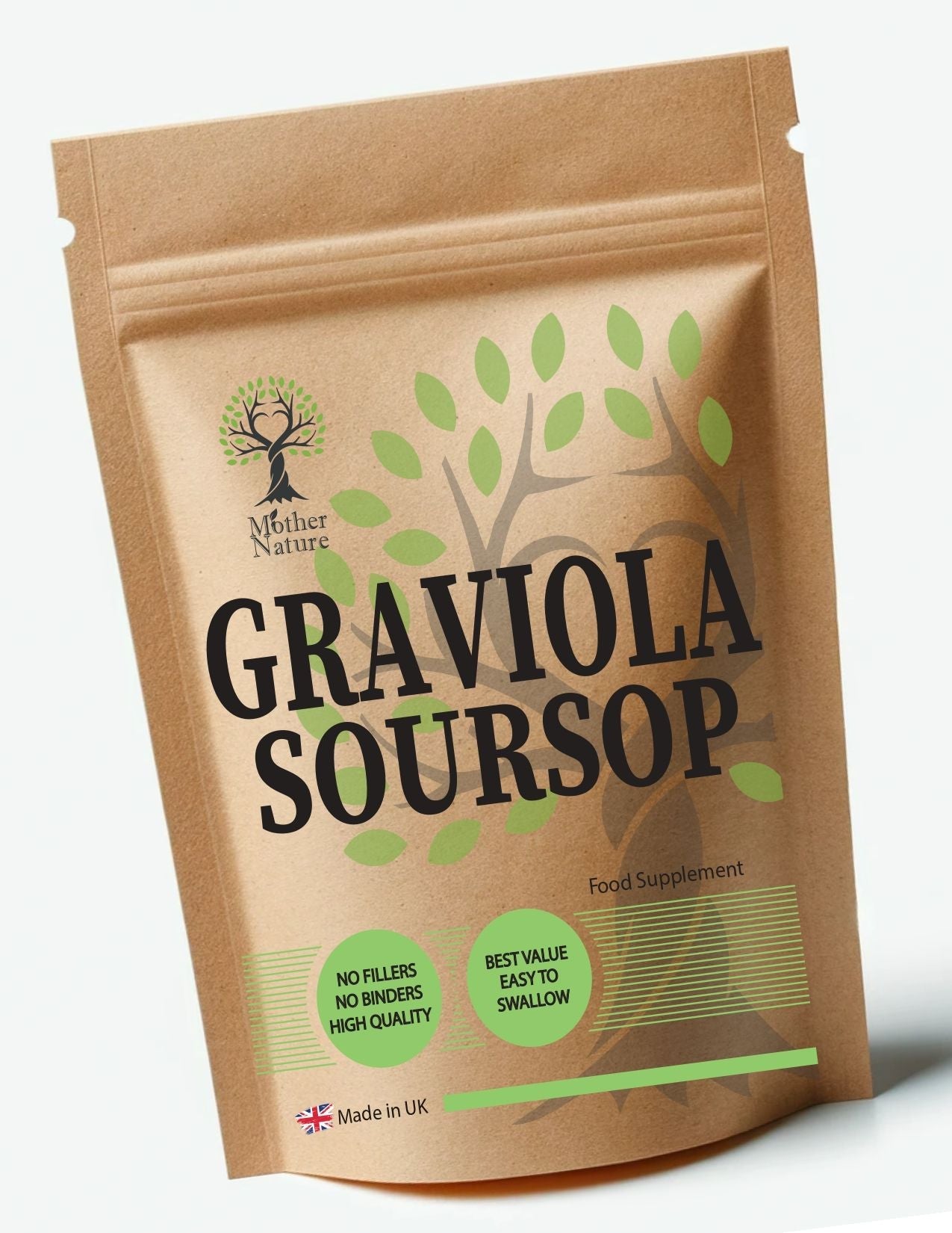 Graviola Soursop Extract 500 mg – Mother Nature - MOTHER NATURE SUPPLEMENTSGraviola Soursop Extract 500 mg – Mother NatureDiet Supplementss